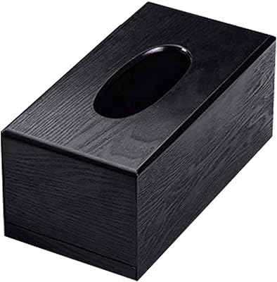 Boîte à mouchoirs rectangulaire en bois bureau salon plateau papier boîte de rangement
