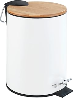 Poubelle à pédale winco tortona, 3 litres, blanc mat