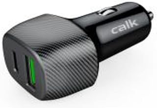 Chargeur de voiture calc pd 38w à charge rapide double usb type-c compatible
