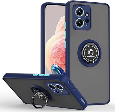 Coque arrière rigide anti-choc, anti-traces de doigts et anti-rayures avec anneau de support