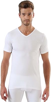 Maillot de corps en coton blanc à col en v arma pour hommes