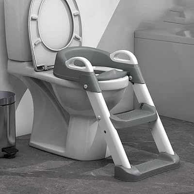 Siège d'apprentissage des toilettes avec échelle réglable, toilettes pour bébé avec échelle antidérapante