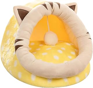 Wzhzj joli lit chaud en forme d'oreille pour animaux de compagnie, en velours