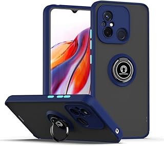 Coque pour xiaomi redmi 12c - 11a avec anneau métallique rotatif avec béquille
