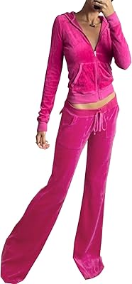Ensemble de survêtement deux pièces en velours pour femme, imprimé cœur, manches longues