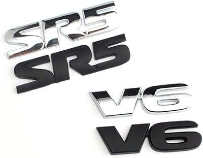 Autocollant 3d en métal sr5 v6 pour coffre arrière de voiture, pour toyota