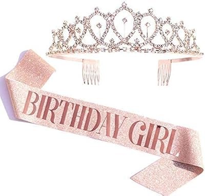 Ensemble bandeau écharpe et diadème en strass amater pour filles cadeaux de fête