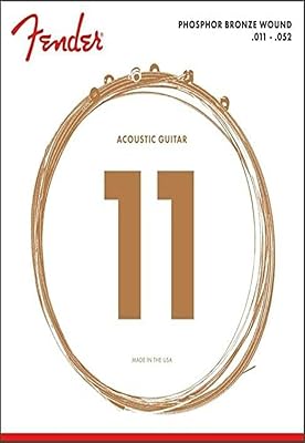 Cordes pour guitare acoustique fender 60l en bronze phosphoreux, 11-52 - 0730060405