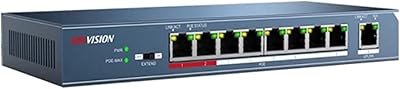 Le commutateur poe hikvision 100 m couche 2 ds-3e0109p-e-m(b) adopte la vitesse du