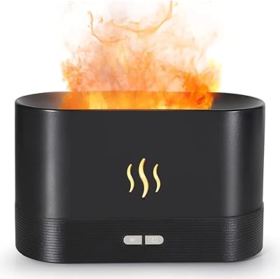 Diffuseur d'aromathérapie avec humidificateur à flamme, pulvérisateur à brume fine avec arrêt automatique