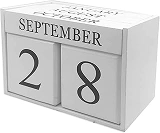 Blocs de calendrier en bois castowave - affichage perpétuel de la date