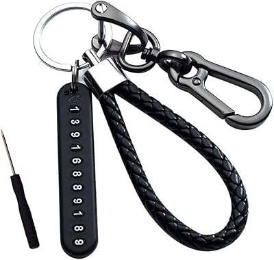 Porte-clés de voiture auriti avec porte-clés et plaque d'immatriculation mobile anti-perte, porte-clés