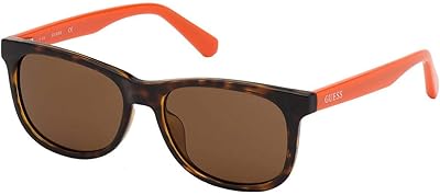 Lunettes de soleil pour enfants guess, gu919952e, couleur : havane foncé/marron, taille