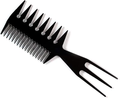 Peigne à cheveux ambre à trois côtés insérant des cheveux africains avec un peigne large de wool make. Diaytar : Qualité professionnelle, prix grand public