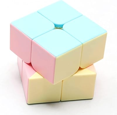 Magic speed ​​​​cube, rubik's cube, cube magique éducatif macaron sans autocollants (2×2×2)