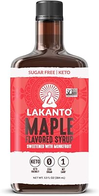 Sirop d'érable sans sucre lakanto - édulcorant aux fruits de moine, compatible céto