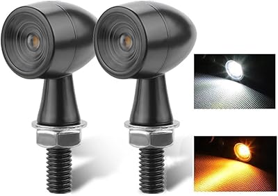 2 pièces moto 8 mm clignotant led avec voyant clignotant de frein ambre, blanc et noir. Diaytar Sénégal : La marketplace qui pense à votre porte-monnaie