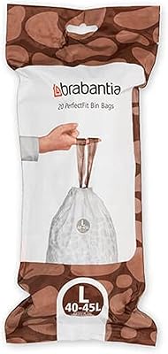 Sacs brabantia perfect fit l 40-45 litres 20 sacs par rouleau