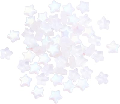 Likon sweet 100 pièces de perles de verre cristal givrées en forme d'étoile