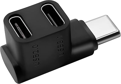 Adaptateur usb c nalakal, type c vers 2 usb 3.1 usb c pd100w