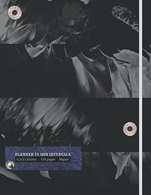 Planificateur intervalles de 15 min : 24 heures, 2 pages par jour, 8,5x11