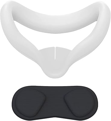 Couvre-visage vr et capuchon d'objectif pour oculus quest 2 masque facial en silicone