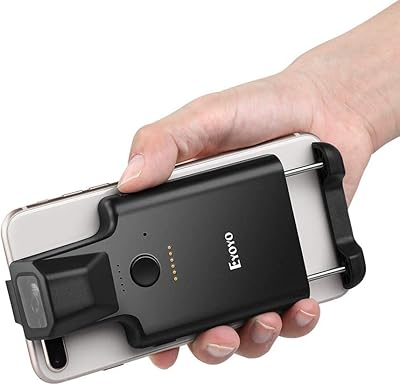 Scanner de codes-barres bluetooth à clip arrière iyo 1d 2d, lecteur de codes-barres