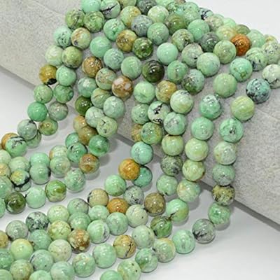 Perles farsite, perles de pierres précieuses naturelles, perles rondes en pierre verte