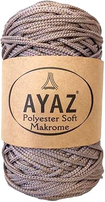 Cordon pour macramé de 3 mm polyester doux coloré 250 g 175 m