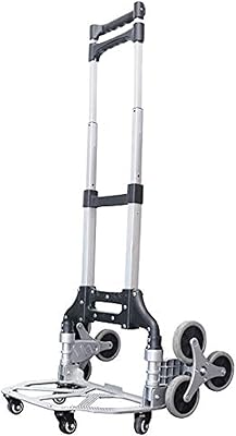 Chariot d'escalade à quatre roues inférieures, chariot d'escalade portable pliable en alliage d'aluminium