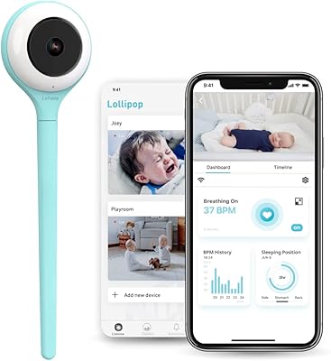 Moniteur pour bébé lollipop (turquoise) - avec surveillance respiratoire sans contact (aucun capteur
