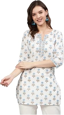 Chemisier kurti imprimé coupe droite pour femme | chemisier kurta pour femme |