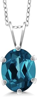 Collier avec pierres précieuses king en argent sterling 925 pour femme
