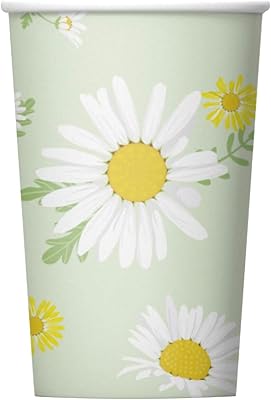 Gobelets en papier jetables daisy, convertibles, 9 oz (250 ml), paquet de 10