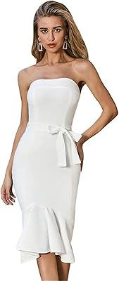 Robes de soirée élégantes, haut à bretelles, une épaule, robe de soirée tricotée
