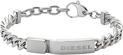 Bracelet chaîne en acier inoxydable pour hommes diesel