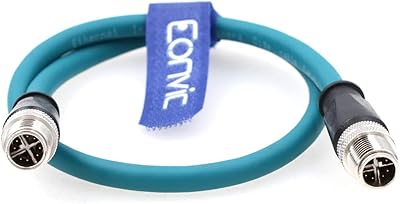 Câble ethernet eonvic m12 x-code cat6 8 positions, câble de réseaux ethernet gigabit