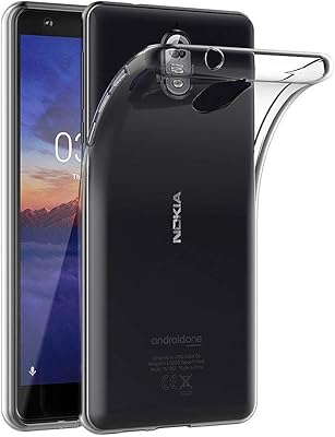 Coque arrière transparente absorbant les chocs en gel tpu souple pour nokia 3.1