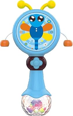 Jouets de hochet de tambour pour bébé avec musique lumière perles et |