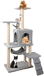 Arbre à chat en bois nc (125 cm, gris)