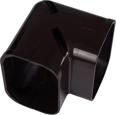 Ensemble de cache-tuyaux en pvc mootech pour climatiseurs (coude de 4 pouces, marron)