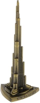 Zahb dubai landmark souvenir burj khalifa décoration décorative en métal avec finition antique, marron. Comparez, choisissez, économisez sur Diaytar Sénégal