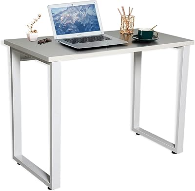 Bureau d'ordinateur moderne ar d'egid, grand bureau d'écriture et d'étude durable pour la maison