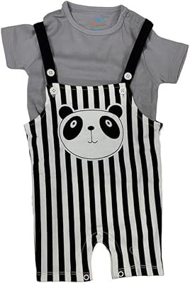 Combinaison courte avec motif ours de dessin animé pour jeunes garçons, en coton 100% biologique. Diaytar Sénégal : Achetez plus, dépensez moins