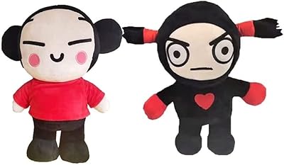 2 pièces pucca et garu peluche anime poupée chinoise poupée en peluche poupée