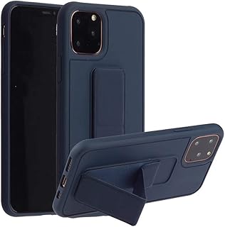 Coque arrière en cuir pour iphone 11 avec support magnétique et poignée