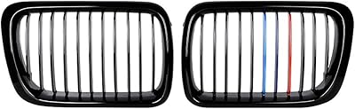 Paire de calandre astra depot en noir brillant m compatible avec bmw e36