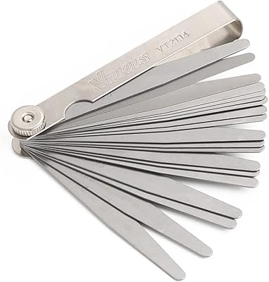 V tools 20 pièces jauge de sensation en acier inoxydable (0,05-1,00 mm) outil
