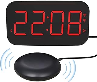 Réveil sonore skido pour gros dormeurs, réveil vibrant avec bascule de lit