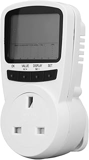 Wwart consommation d'énergie wattmètre, plug and play 220-250v watt tension ampèremètre ignifuge durable